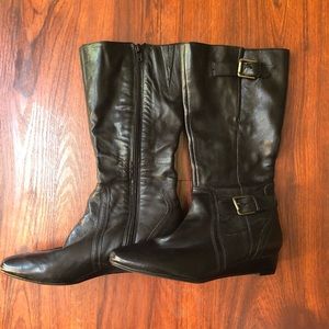 Bandolino Black Leather Boots Size 7M